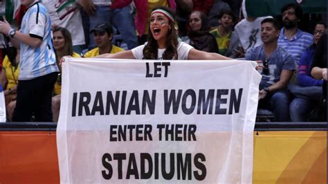 Iranian Women Allowed To Watch Football In A Stadium After 37 Year Ban Is Lifted Iranian Women