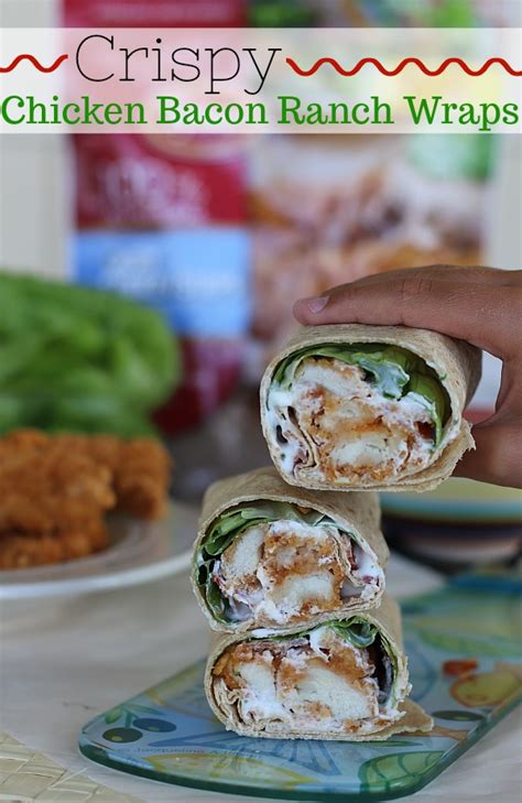 Chicken wrap, restaurant style chicken wrap recipe in lock down. Crispy Chicken Bacon Ranch Wraps | Recipe | Chicken bacon ...