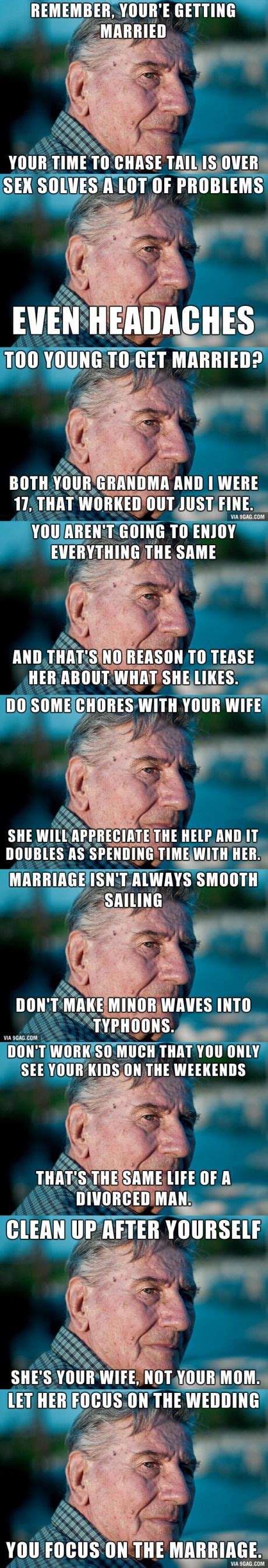 Look for your silver lining to keep the humor in your marriage alive with these funny quotes and advices. Best Marriage Advice-- Especially the clean up after ...