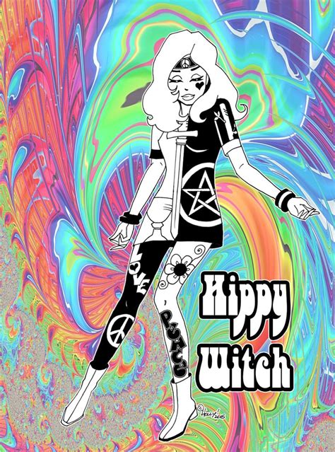 Hippy Witch Pin