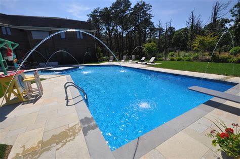 Gunite Swimming Pool And Complete Backyard Design In Southampton Ny
