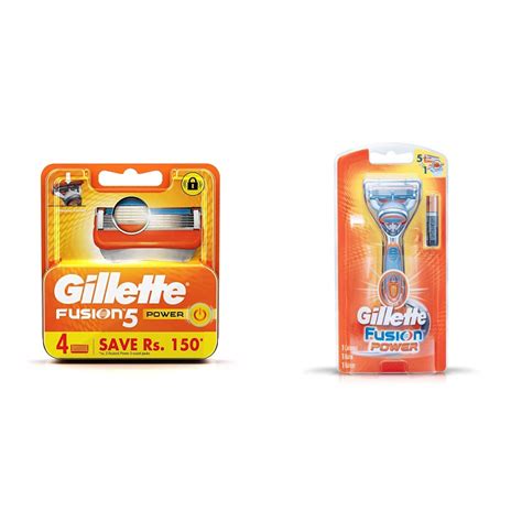gillette fusion power shaving razor blades 4s pack cartridge and fusion power shaving razor