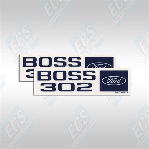 1969 70 Mustang Boss 302 Valve Cover Decals Multiple Options Ecs