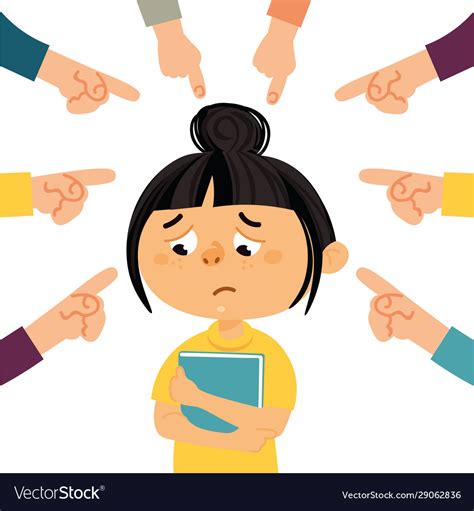 Social And Cyber Bullying In School Concept Vector Image