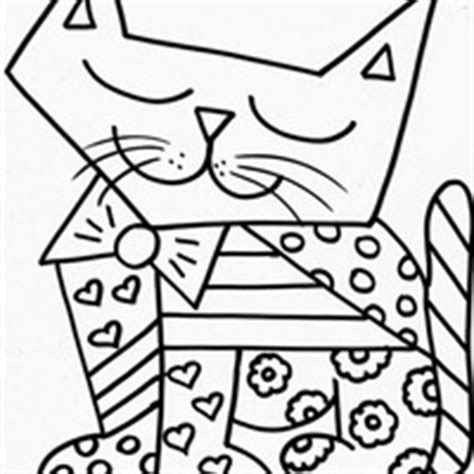 Desenho De Romero Britto Gato Para Colorir Tudodesenhos