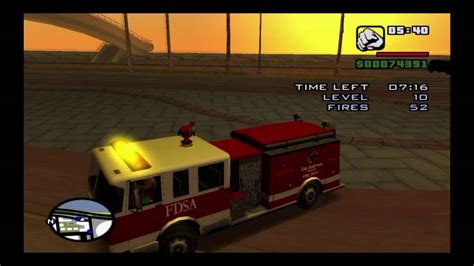 Gta San Andreas Fire Truck Mission 1 12 Youtube