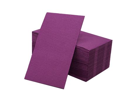 Linen Like Disposable Paper Guest Towels For Powder Room Violet Paper