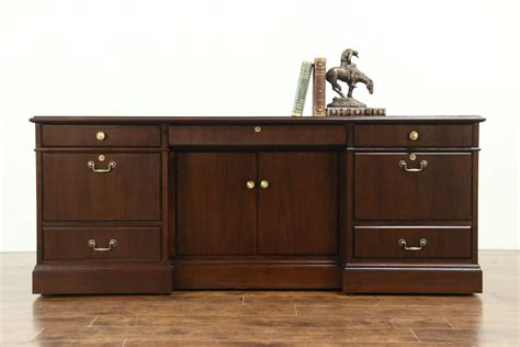 Traditional Credenza And Lateral File Vintage Walnut Signed Jofco