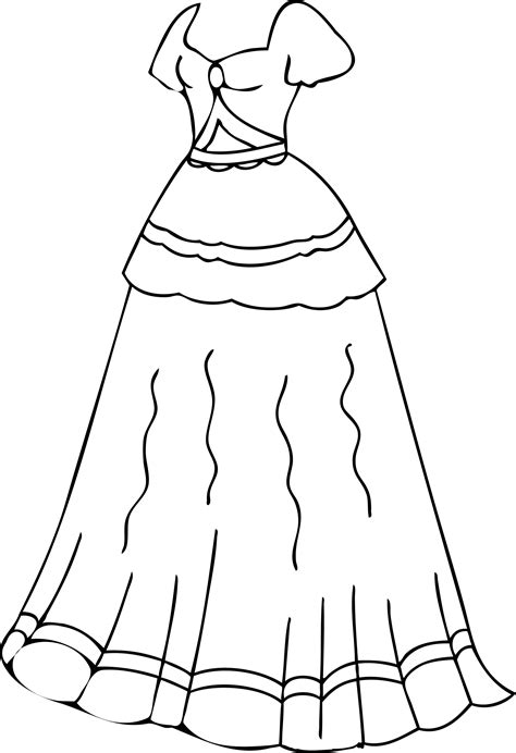 Barbie dressed for the party. cool Dress Coloring Pages Printable | Wedding coloring ...