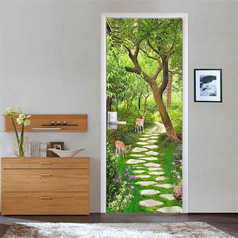 3d Plants Path E30 Door Wall Mural Photo Wall Sticker Decal Etsy