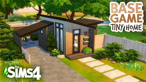 Base Game Tiny House The Sims 4 Speed Build Youtube