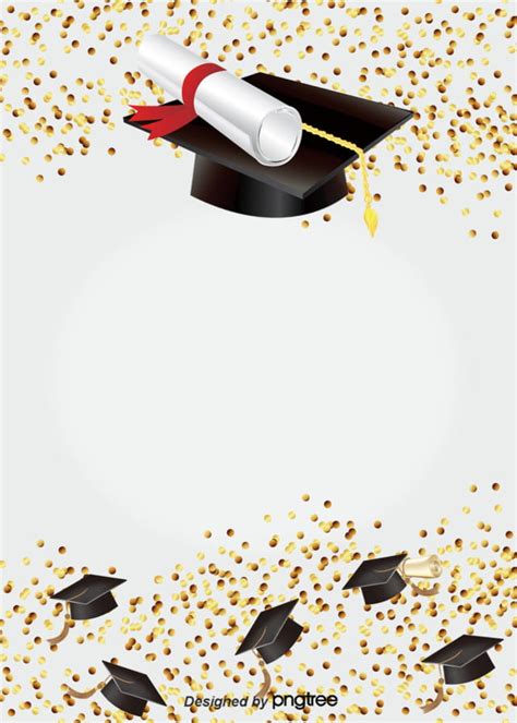 Graduation Cap Golden Sequins Happy Background Wallpaper Image For Free