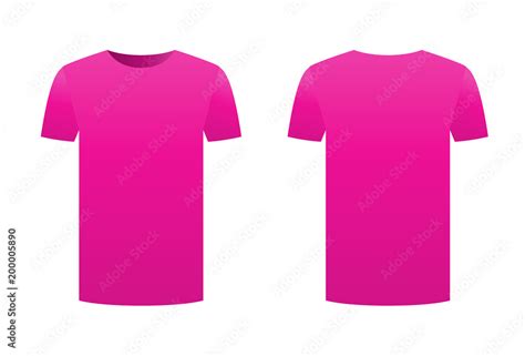 Fuchsia Purple T Shirt Template Shirt Isolated On White Background