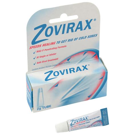 Zovirax Cold Sore Cream 2g Alpha First Aid