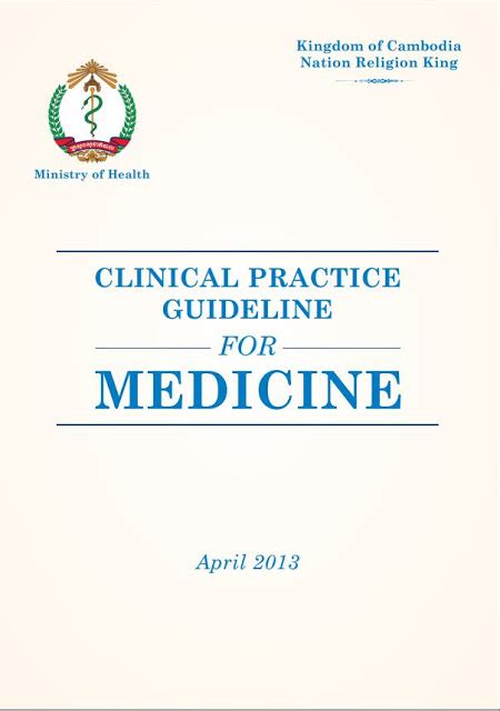 Clinical Practice Guideline For Medicine Kh Reads