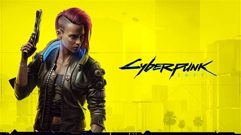 Hd Wallpaper Cyberpunk 2077 Video Games Gun 3d Yellow Background