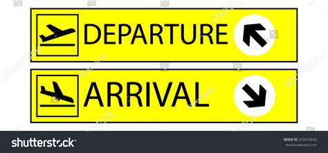Realistic Airport Sign Arrivals Departures Stock Vector Royalty Free 254315626 Shutterstock
