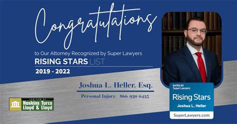 Attorney Josh Heller Named 2022 Super Lawyers Rising Star Hoskins