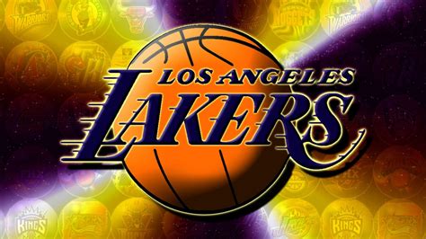 Los Angeles Lakers Logo In Yellow Purple Background Hd Lakers