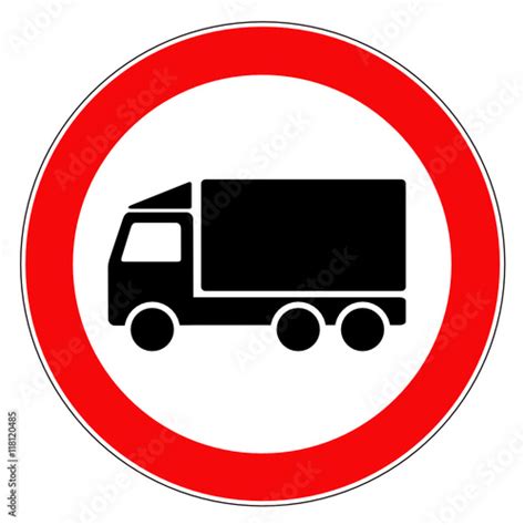 Znak Zakazu Dla Ciężarówek Stock Vektorgrafik Adobe Stock