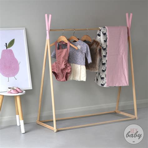 Kids Stylish Wooden Clothing Racks And Cot Quilts Heybabylabel