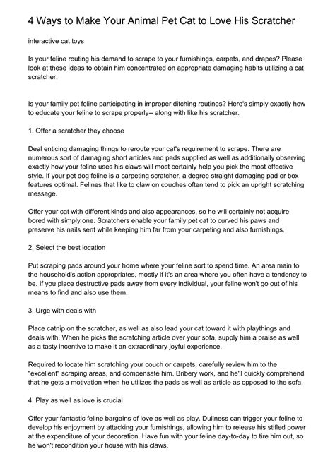 4 Ways to Make Your Pet Dog Cat to Love His Scratcherpwhrw.pdf.pdf