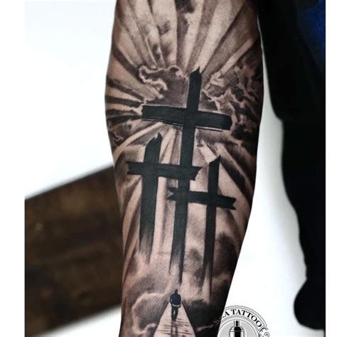 Forearm Cross Tattoos