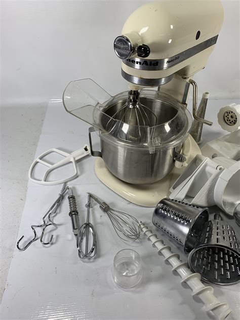 Kitchenaid heavy duty stand mixer k5sswh 325w 10 speed w/accessories. KitchenAid Heavy Duty Mixer Model K5SS W/Assorted ...