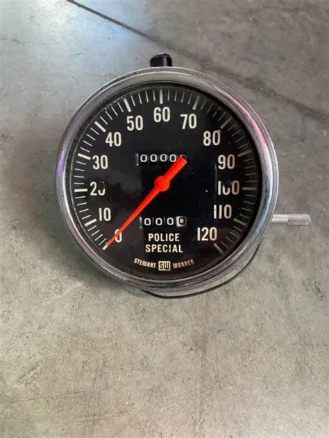 Harley Davidson Police Special Speedometer By Stewart Warner 12797