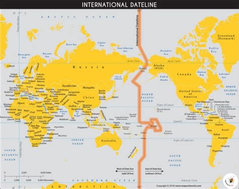 World Map Showing The International Date Line Answers