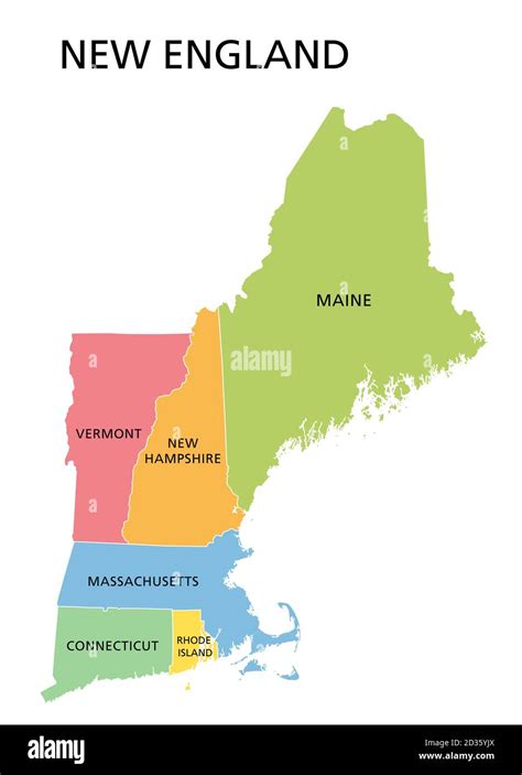 Map Of New England Hi Res Stock Photography And Images Alamy