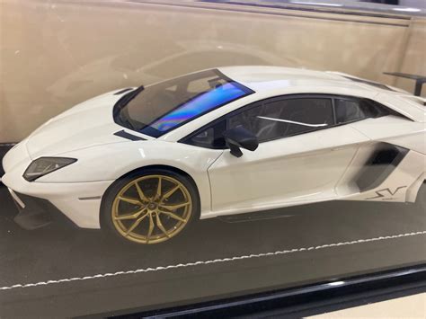 Atelier By Mr Collection 118 Lamborghini Aventador Sv Bianco Isis
