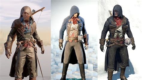 Arno Dorian `s Outfit Montage In Assassin S Creed Unity Rogue Ac3 Remastered Ultra Settings