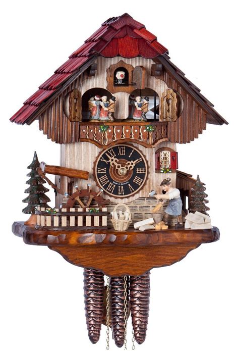 Chalet Style Cuckoo Clock With Music 1 Day 13 By Hönes 6211t