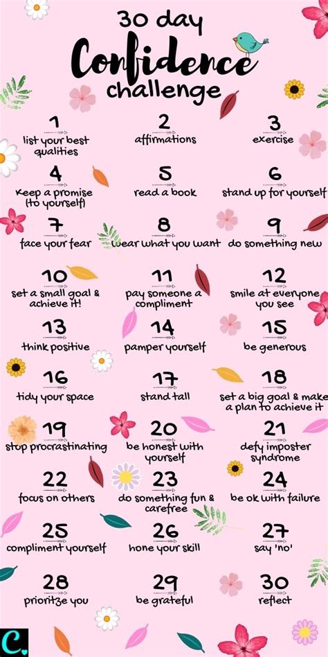 30 Day Confidence Challenge Easy Steps To A Confident You Self