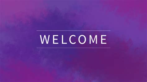 Purple Welcome Church Template Postermywall