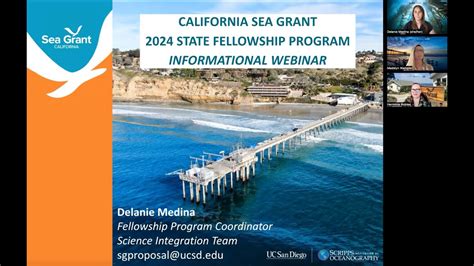 California Sea Grant 2024 State Fellowship Informational Webinar Youtube
