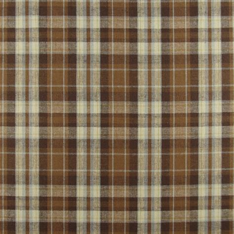 Brown Plaid Cotton Fabric Clearance 1502 Fabrics