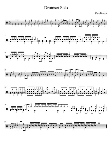 I will show you how to do variations on each beat, which will. Drumset Solo Sheet music for Percussion | Download free in PDF or MIDI | Musescore.com