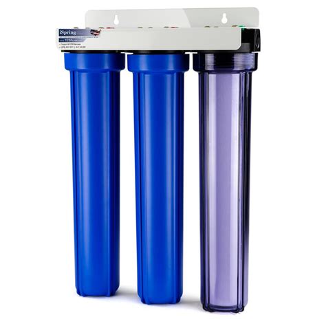 Ispring 3 Stage 20 In Whole House Water Filter With 34 In Npt Carbon