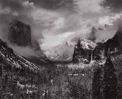 Ansel Adams Clearing Winter Storm Yosemite National Park California Printed Sfmoma