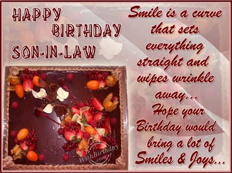 Wishing Happy Birthday To Dear Son In Law WishBirthday Com