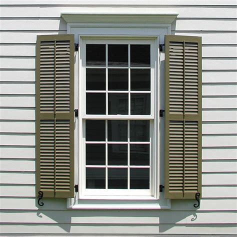 Exterior Wood Louvered Shutters F