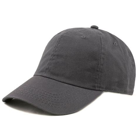 Newhattan Plain 100 Cotton Hat Men Women Adjustable Baseball Cap