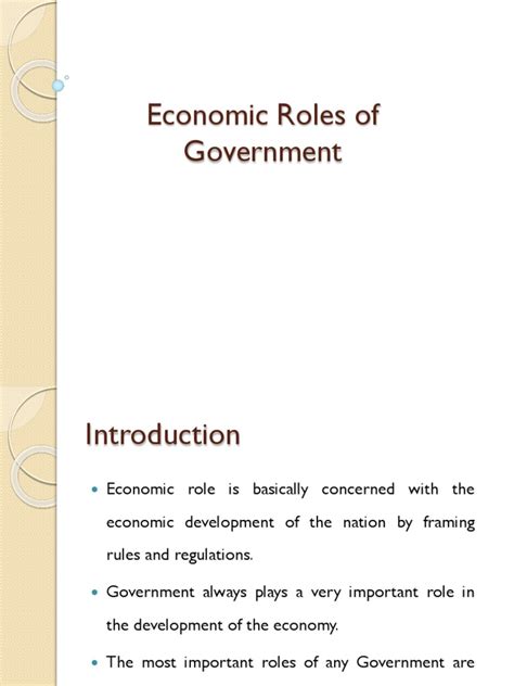 Economic Roles Of Government Pdf