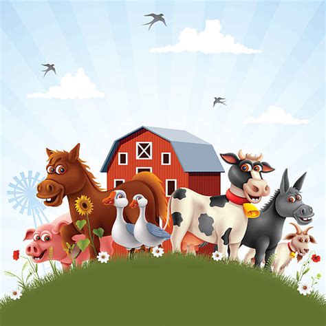 Farm Animal Cartoons Clip Art Vector Images And Illustrations Istock