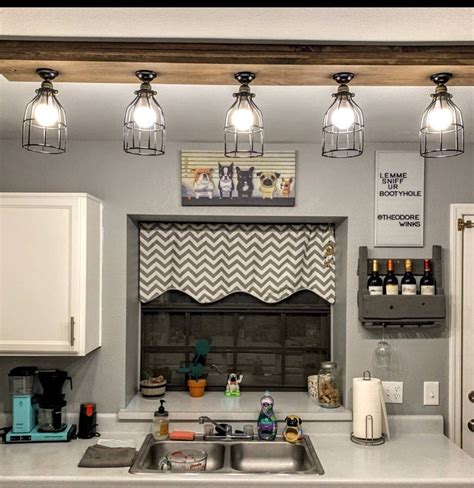 The modern chandelier has the effect of extending your space, making your kitchen look open and relaxing. Rustic Farmhouse Beam Light - 3, 4, 5, or 6 Light Fixtures ...