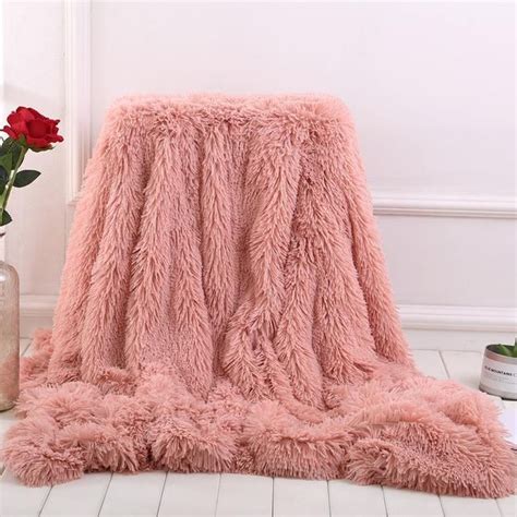 Soft Pink Fuzzy Blanket In 2019 Soft Blankets Coral Throw Blanket Fluffy Blankets