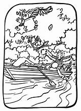 Canoe Coloring Coloriage Getcolorings Barque Boat Printable sketch template