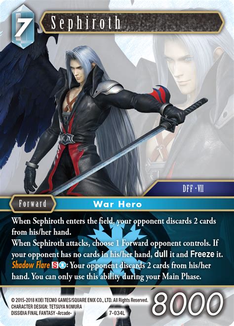 Opus Xi Card Of The Week Sephiroth Ff Trading Card Game